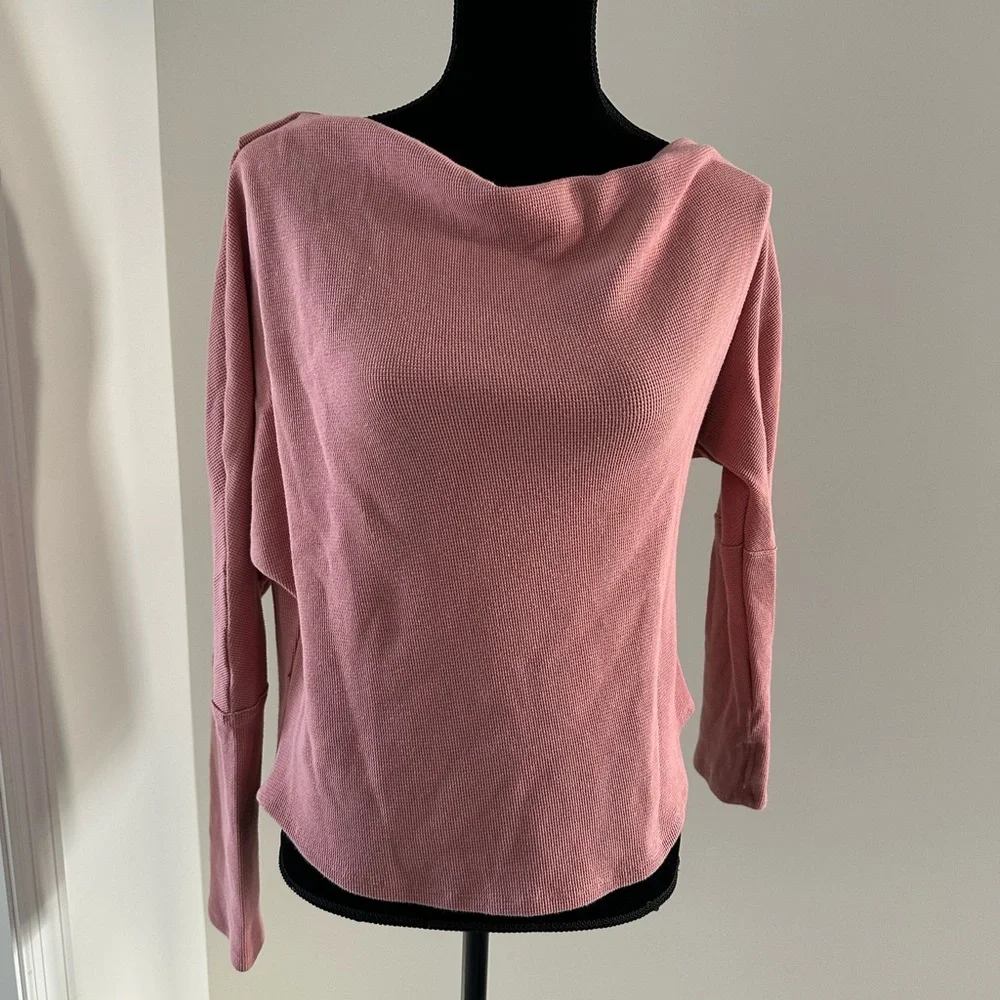 Women’s Free People Fiji‎ Thermal Off-the-Shoulder Rose Top